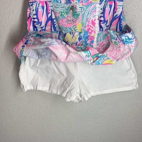 Lilly Pulitzer Jesse 00 Summer Remix Jesse Romper Skort Adjustable Straps Cotton - Picture 4 of 12